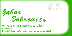 gabor dobrovits business card