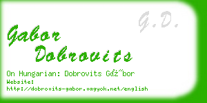 gabor dobrovits business card